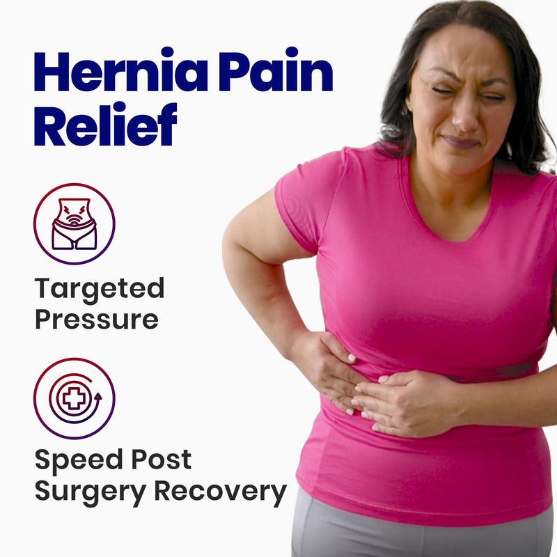 Hernia Belt for Men and Women - Beige Abdominal Binder for Umbilical Hernias & Navel Belly Button Hernias with Compression Pad for Hernia Support and Stomach (L/XL (37" to 51")) L/XL (37" to 51") - NewNest Australia
