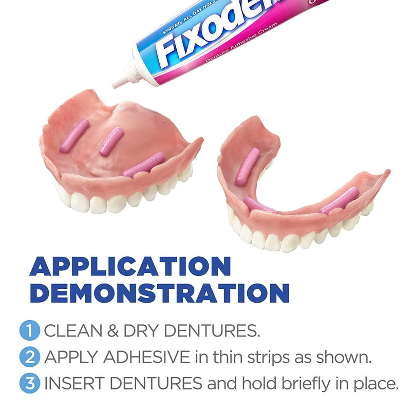Fixodent Complete Original Denture Adhesive Cream, 2.4 oz, 3 Pack (Packaging May Vary) - NewNest Australia