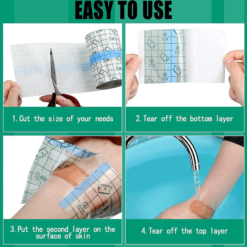 Waterproof Transparent Bandage, 5 Cm X 10 M Plaster Roll, Medical Tape, Transparent Plaster Roll, Tattoo Bandage, Waterproof Bandage For Shower Plaster, Anti-Allergic, Sports, Showers - NewNest Australia