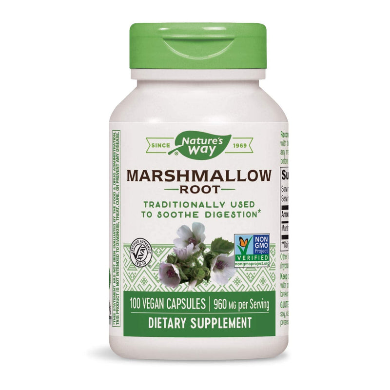 Nature's Way Premium Herbal Marshmallow Root, 960 mg per serving, 100 Capsules (Packaging May Vary) - NewNest Australia