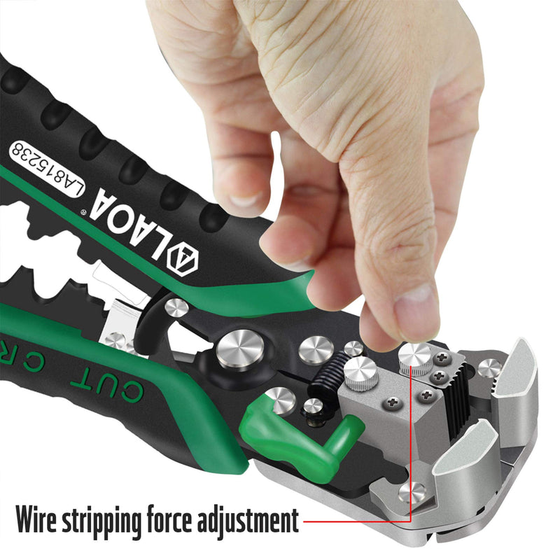 LAOA Wire Stripper electrical Automatic wire stripper tool self adjusting from 8 AWG to 26 AWG For Electrician Crimping 815238 - NewNest Australia