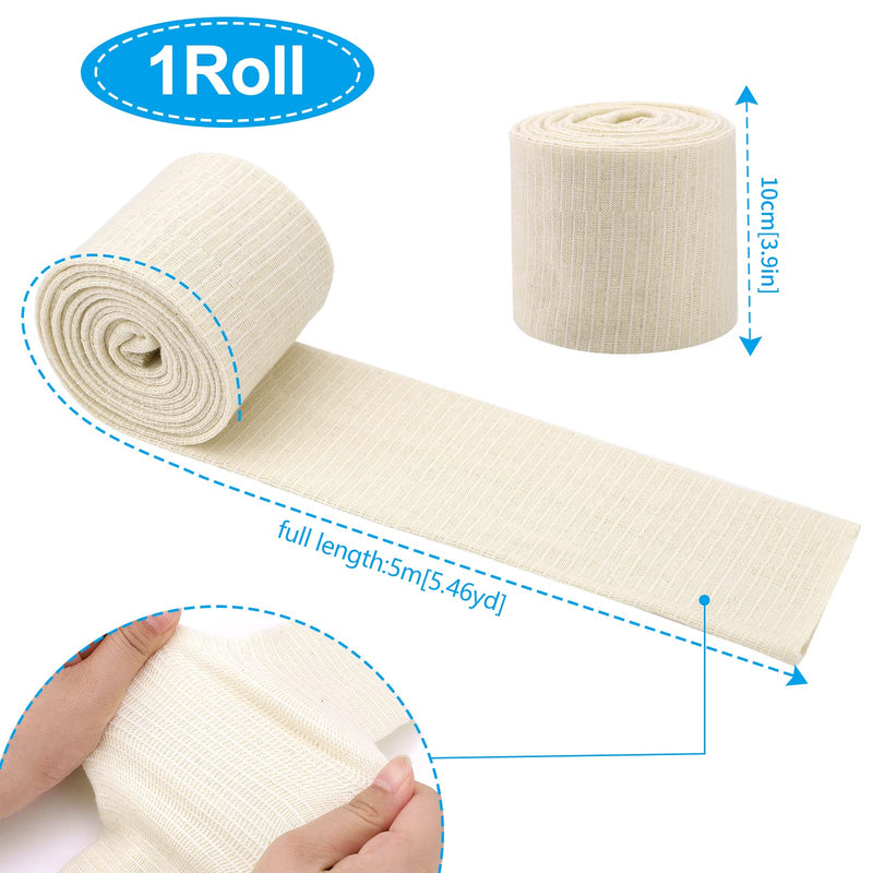 TSLBW Elastic Tubular Compression Bandage, Stretchy Tube Fixing Bandage for Large Knees, Support Bandage - Medium to Large Calves, Cotton & Elastane 10cm*5m - NewNest Australia