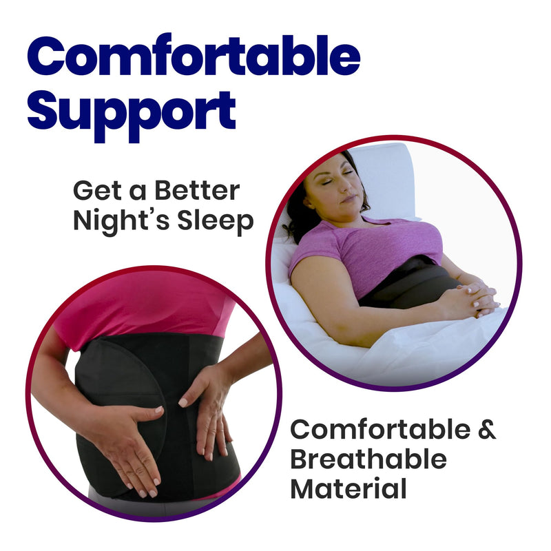 Wide Abdominal Binder Belly Wrap – Plus Size Postpartum Tummy Tuck Belt Provides Slimming Bariatric Stomach Compression or to Help Hernia or Post Surgery Healing & Support Black (XXL/3XL) XXL/3XL - NewNest Australia