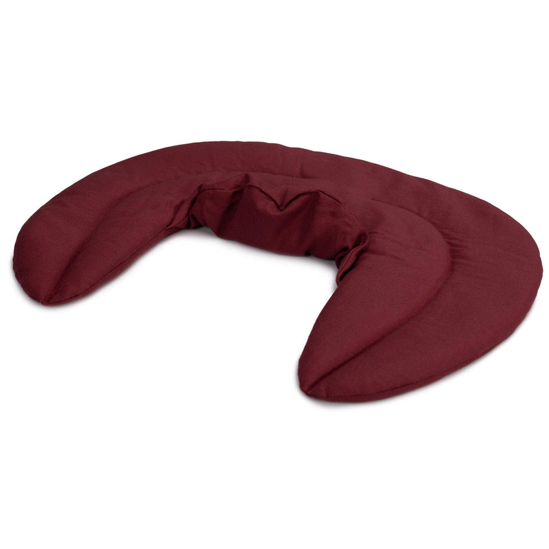 Neck pillow with stand-up collar wine red - cherry stone pillow - neck pillow heat pillow - neck heating pillow for microwave and oven cherry stone - NewNest Australia