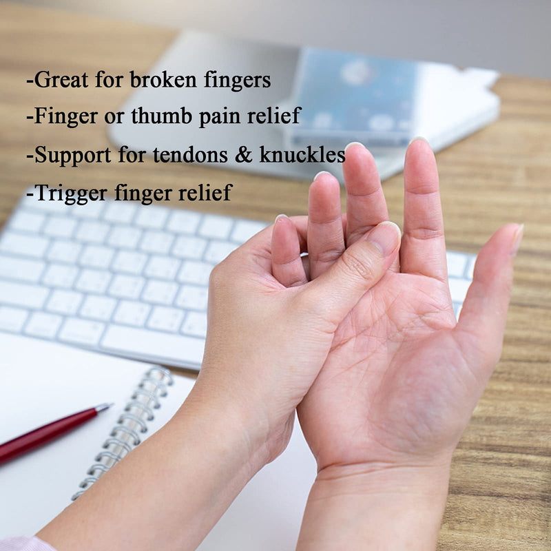 Trigger Finger Splint - Straighten Broken or Bent Fingers & Thumbs, Mallet Finger Splint for Stenosing Tenosynovitis Finger Pain Relief or Locking Finger Tendon Black With Hole - NewNest Australia