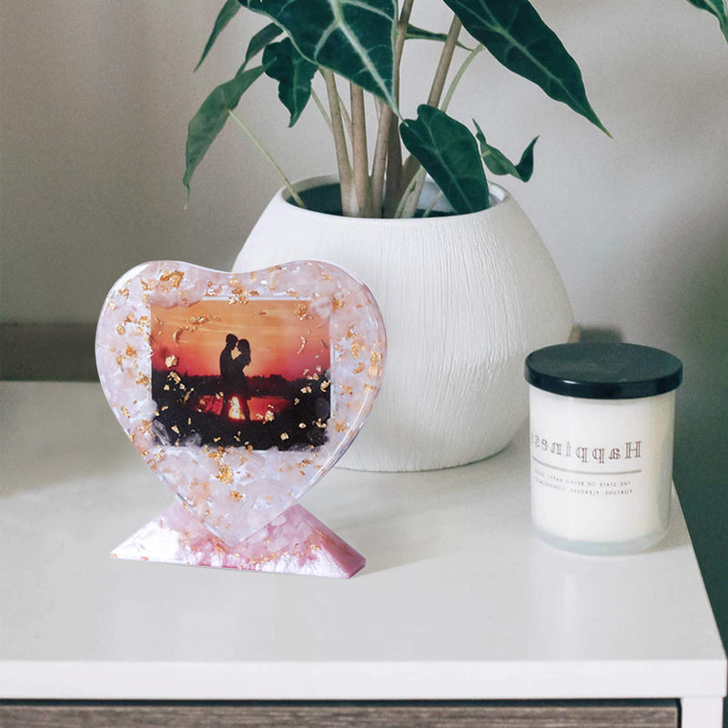 LET'S RESIN Resin Photo Frame Molds, Large Size Silicone Picture Frames Resin Molds for Casting, Square & Heart Shape Silicone Epoxy Molds for DIY Home Table Decor - NewNest Australia