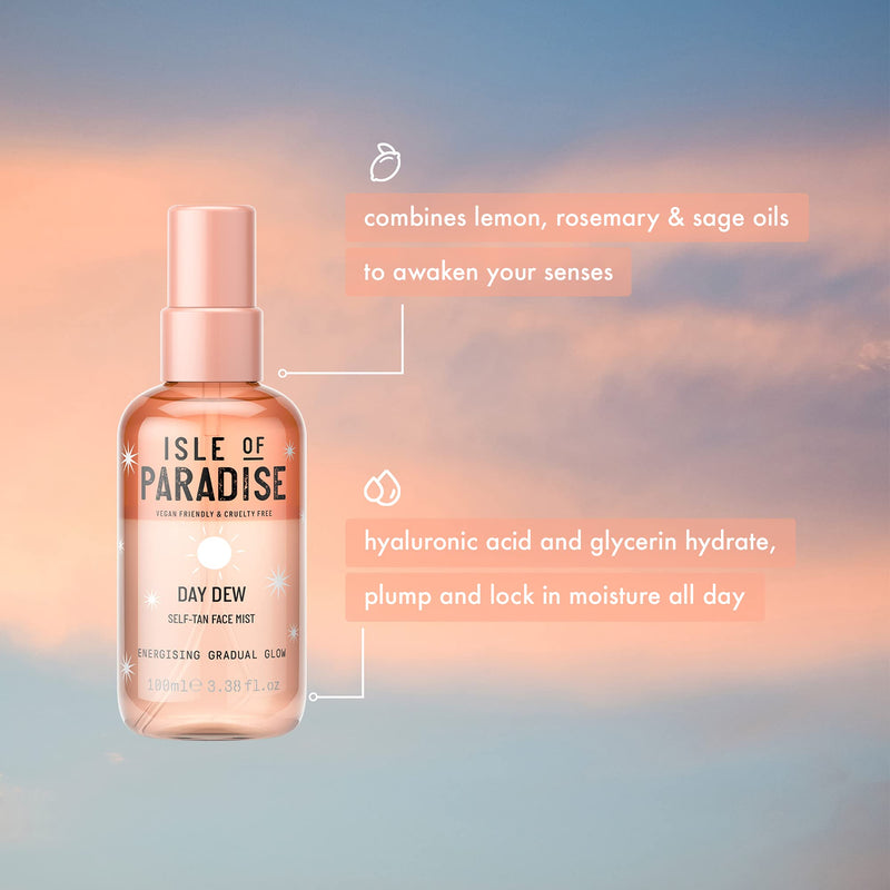 Isle of Paradise Fake Tan Face Mist (100 ml) Gradual Self Tan Face Mist, Combining Skin Care and Self Tanning, Natural Ingredients & Vegan - NewNest Australia