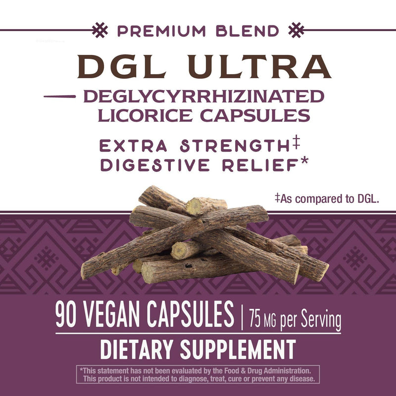 Nature’s Way Premium Extract DGL Ultra Extra Strength Digestive Relief*, 90 Capsules - NewNest Australia
