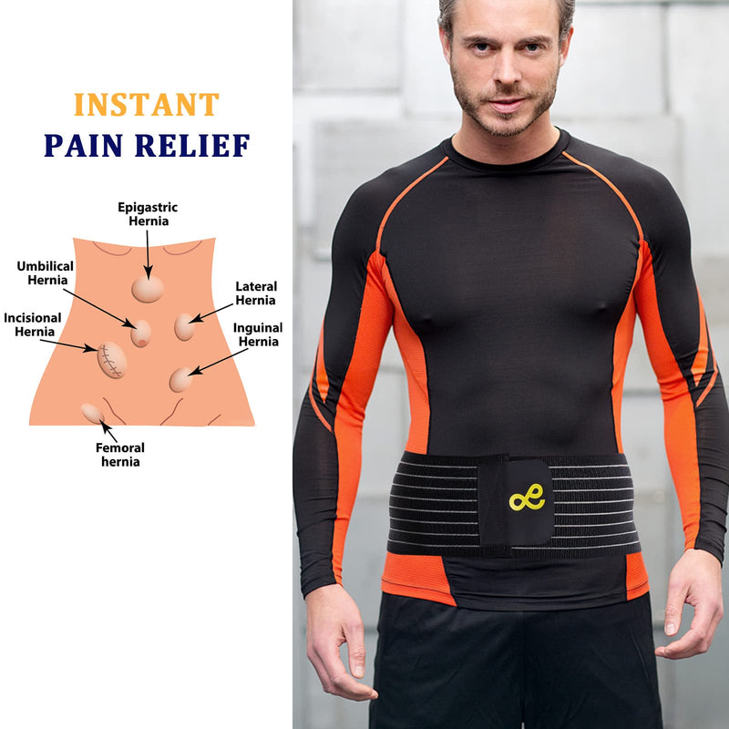 Umbilical Hernia Belt for Men and Women - Abdominal Support Binder with Compression Pad - Navel Ventral Epigastric Incisional and Belly Button Hernias Surgery Prevention Aid L - NewNest Australia