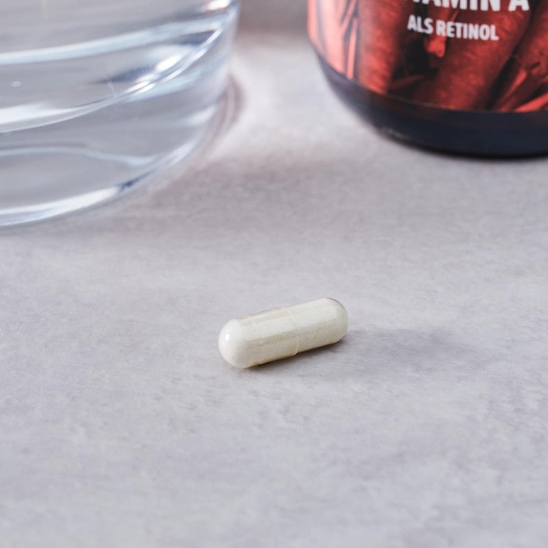 edubily nutrition® Vitamin A capsules as retinol from edubily® • 400 IU retinyl acetate per capsule - 2000 IU per day and capsule • Vegan • 180 capsules - NewNest Australia