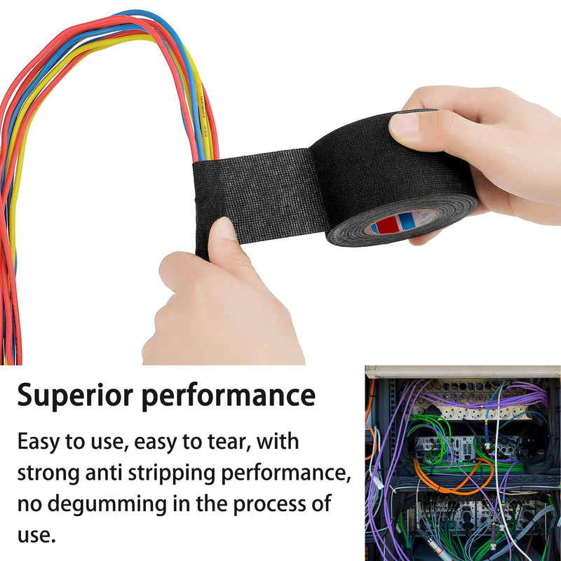 Wire Harness Cloth Electrical Tape Wire Loom Tape Wiring Harness Automotive Cloth Tape Heat Proof Adhesive Fabric Tape for Automotive Electrical Wrap Protection Insulation Cable Fixed (1 Piece,50 mm) 1 50 mm - NewNest Australia