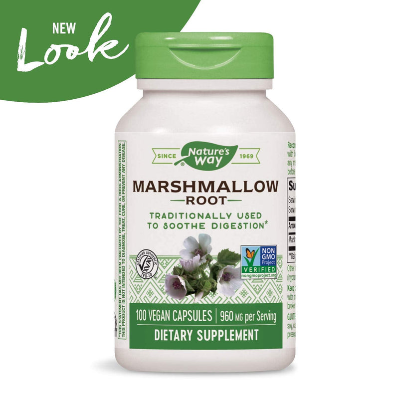 Nature's Way Premium Herbal Marshmallow Root, 960 mg per serving, 100 Capsules (Packaging May Vary) - NewNest Australia