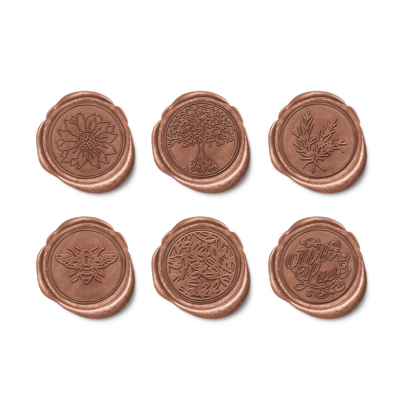 Wax Seal Stamp Set,Ailtuer 6 Pieces Plant Series Sealing Wax Stamp Heads + 1 Wooden Hilt, Vintage Seal Wax Stamp Kit with Gift Box (Botanical Set) Botanical Set - NewNest Australia