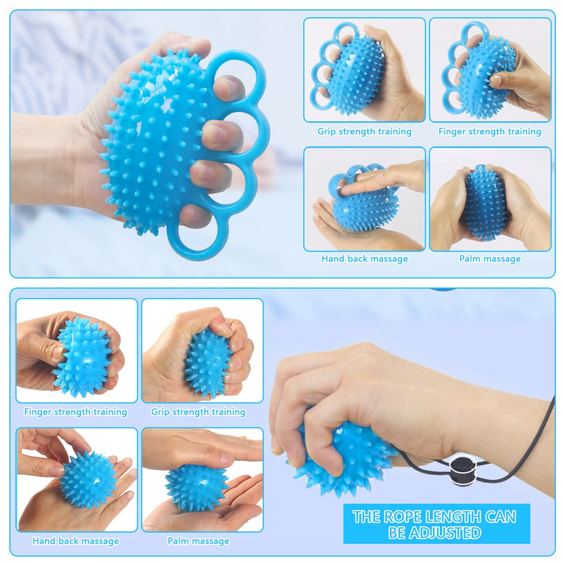 Adnewx Hand Trainer Finger Trainer Ball, Set Of 2 Hedgehog Ball, Soft Rubber Kneading Ball For Hands Therapy, Osteoarthritis, Finger Training, Relieves Stress, Anxiety Relief - NewNest Australia