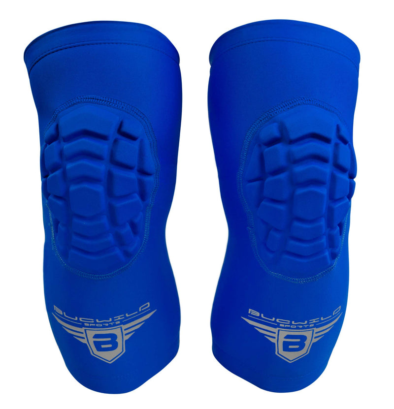 Bucwild Sports Compression Knee Pads for Basketball Volleyball Wrestling - Youth/Kids & Adult Sizes Royal Blue Medium - NewNest Australia