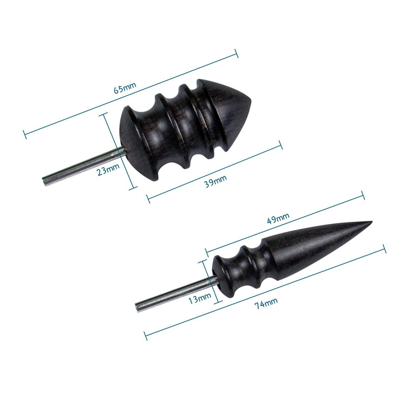 AUEAR, Pack of 2 Leather Burnisher Bits for Rotary Tools PU Leather Burnishing Tips for Clean Edges of Leather Craft Projects - NewNest Australia