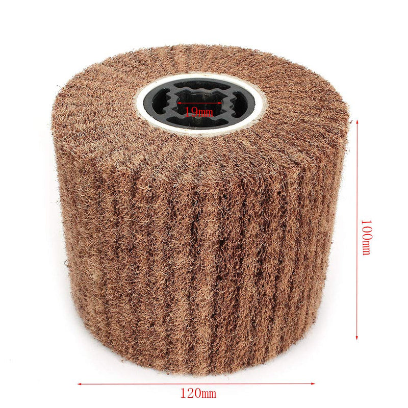 120x100mm Non-woven Abrasive Flap Wire Drawing Polishing Burnishing Wheel for The Surface Treatment of Metal Products 180 Grit 180# - NewNest Australia