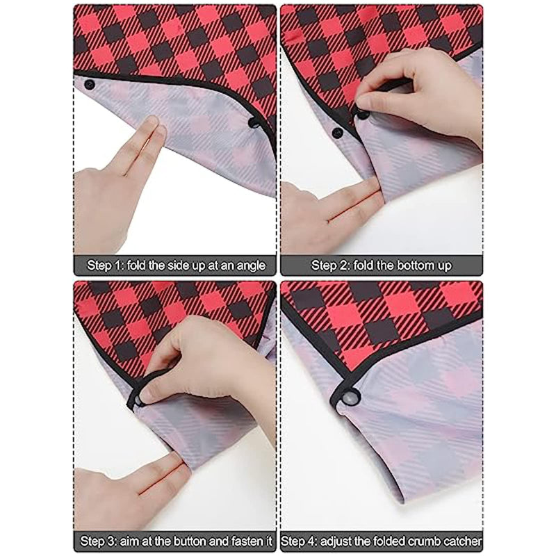 Bib For Adults, Pack Of 3, Waterproof Adult Bibs With Press Studs & Mud Flaps, Waterproof Bib Food Protector For Men, Women, Elderly And Disabled, Blue + Green + Red - NewNest Australia