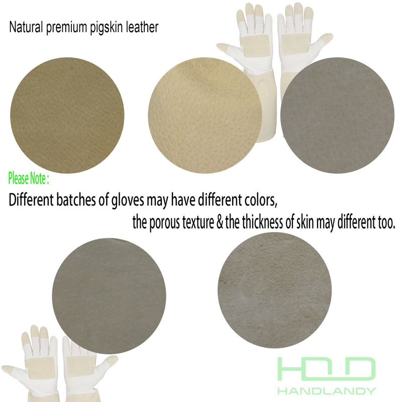 Pruning Gloves Long for Men & Women, Pigskin Leather Rose Gardening Gloves- Breathable & Durability Gauntlet Gloves X-Small Beige - NewNest Australia