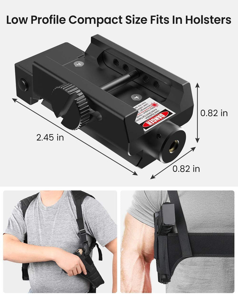 Feyachi PL-31 Laser Sight Compact Shockproof Red Dot Laser Sight with Picatinny Rail for Pistol Handgun Shotgun Rifle - NewNest Australia