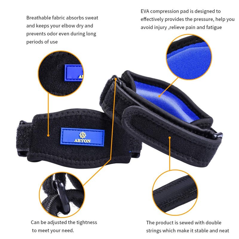 Abyon Elbow Support (1 Piece) With Tennis Elbow Bandage (2 Pieces) For Men And Women, Elbow Bandage Compression For Arthritis, Golfer'S Elbow, Tennis Elbow, Tendonitis, Joint Pain - NewNest Australia