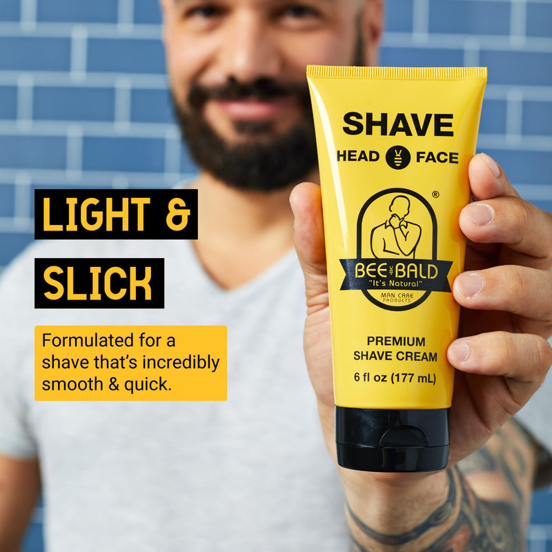 Bee Bald SHAVE Premium Shaving Cream becomes light and smooth for a shave that is incredibly smooth and fast. Our shaving cream contains healing ingredients to cool and refresh. - NewNest Australia