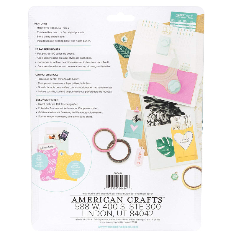 We R Memory Keepers 0633356604846 Tool Journaling-Pocket Punch Board (6 Piece), Multicolor - NewNest Australia