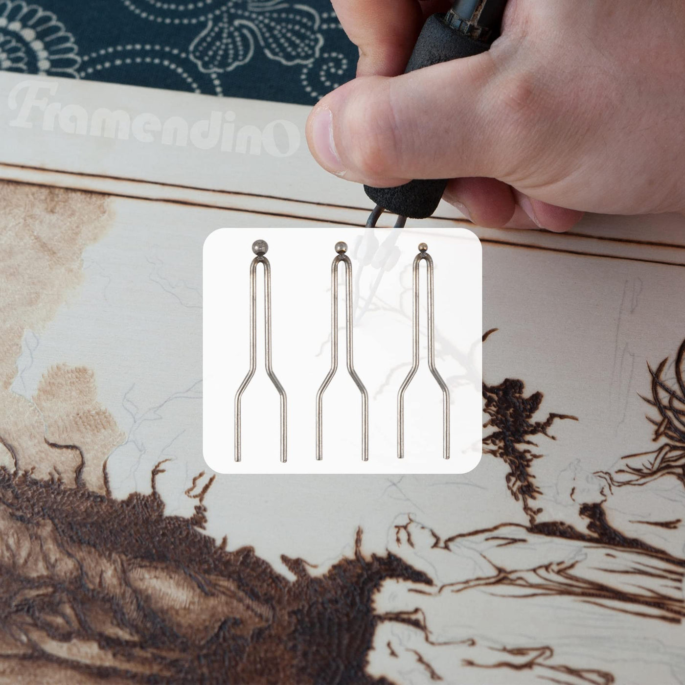 Framendino, 6 Pack Wood Burning Ball Tips Pyrography Wire Tip
