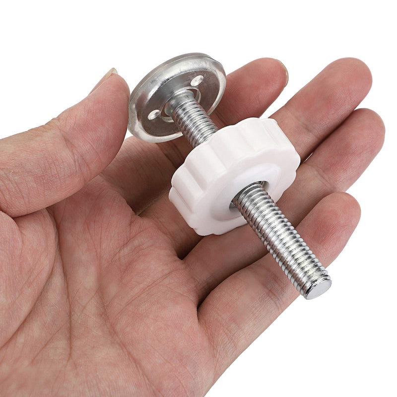 OwnMy M10(10mm/0.39") Baby Gate Adapter OwnMy 10MM Walk Thru Gate Spindle Rods Accessory Pressure Gate Replacement Parts Screw Mounted Bolts Kit for Pets Gate/Stair Railing Safety Gate, 4 Pcs - White - NewNest Australia