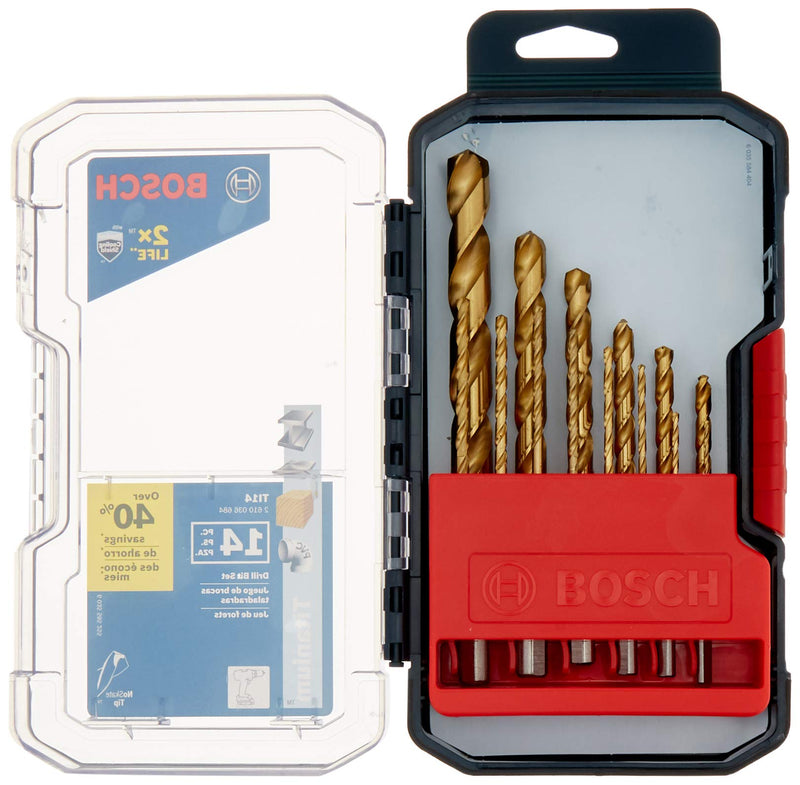 Bosch TI14 Titanium Metal Drill Bit Set (14 Piece) - NewNest Australia