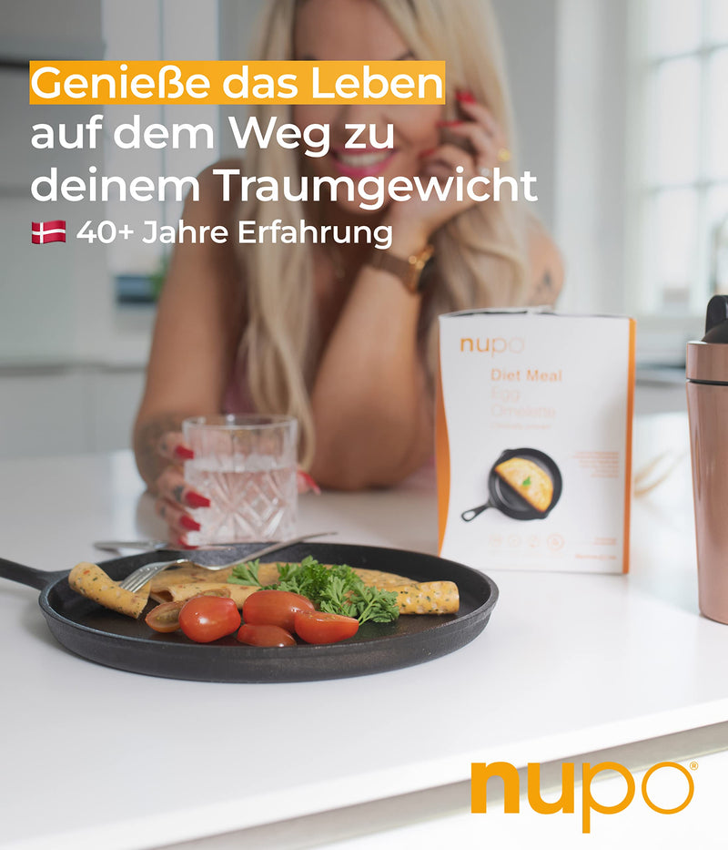 NUPO® Diet Meal Replacement extreme [Egg Omelette - 10 portions] - Low calorie diet, gluten free & GMO free - Complete meal replacement for weight loss - Food replacement - Food replacement for weight loss Egg Omelette 10 portions (pack of 1) - NewNest Australia