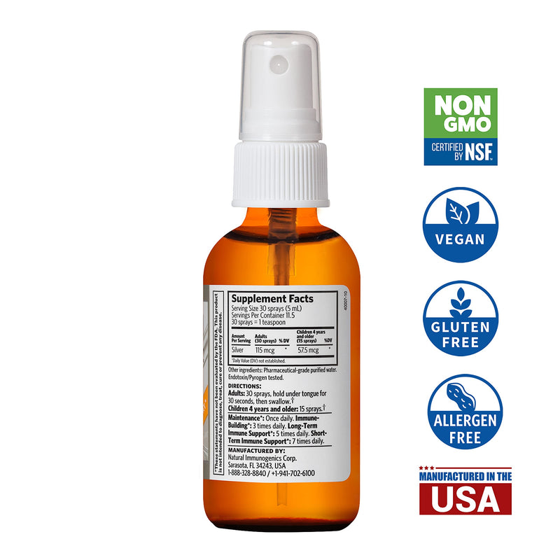 Argentyn 23® Professional Formula Bio-Active Silver Hydrosol for Immune Support* – 2 oz. (59 mL) Fine Mist Spray – Colloidal Silver – Colloidal Minerals - NewNest Australia