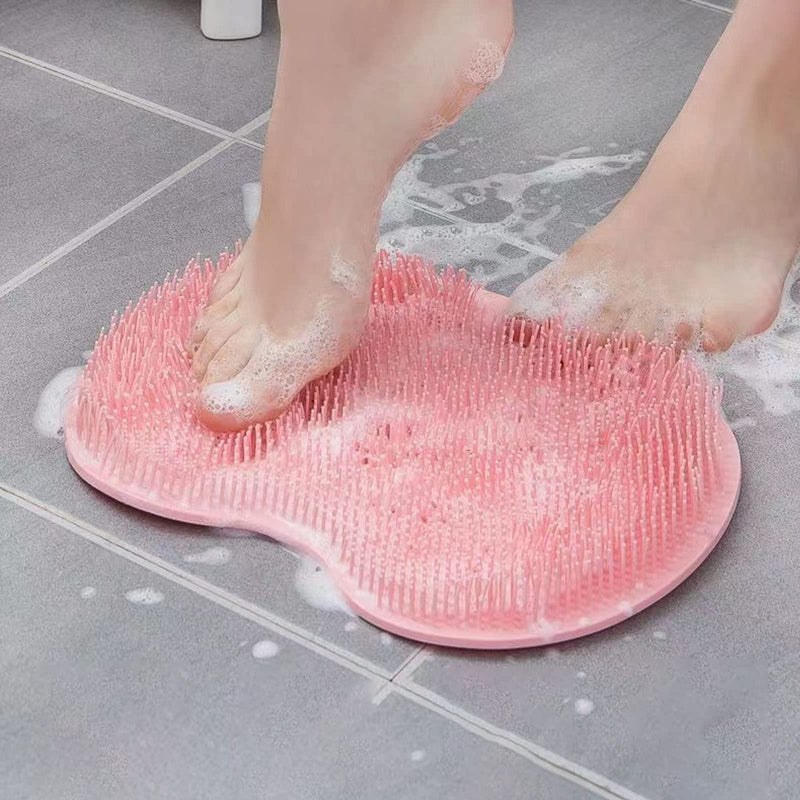Non-Slip Silicone Massage Pad, Back Massage Pad, Foot Brush And Body Brush With Suction Cup Silicone, Foot And Back Scrubber, Soothing And Relaxing Massage Pad For Body, Foot Bath (Red) - NewNest Australia