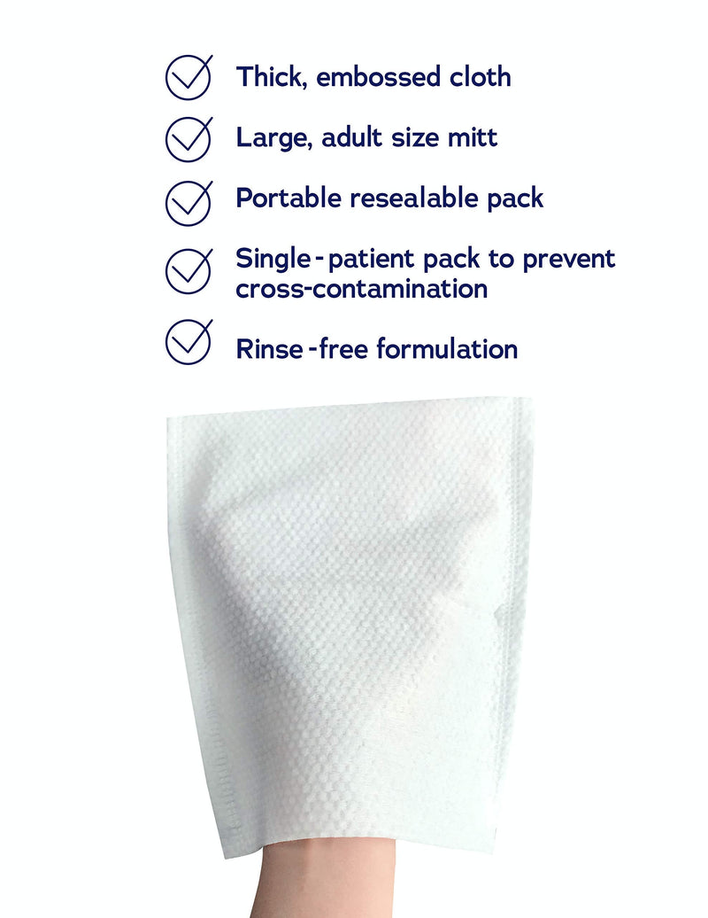 Dymacare® moist wash gloves, fragrance-free, soft large gloves, face-body-hands, can be heated in the microwave, with nourishing aloe vera, disposable (pack contains 8 wash gloves each) 3 packs - NewNest Australia