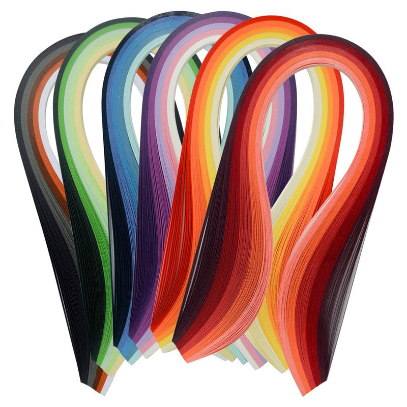 JUYA Multi-Color Quilling Strips Set 600 Strips 30 Colors 39cm Length/Strip Paper Width 3mm - NewNest Australia