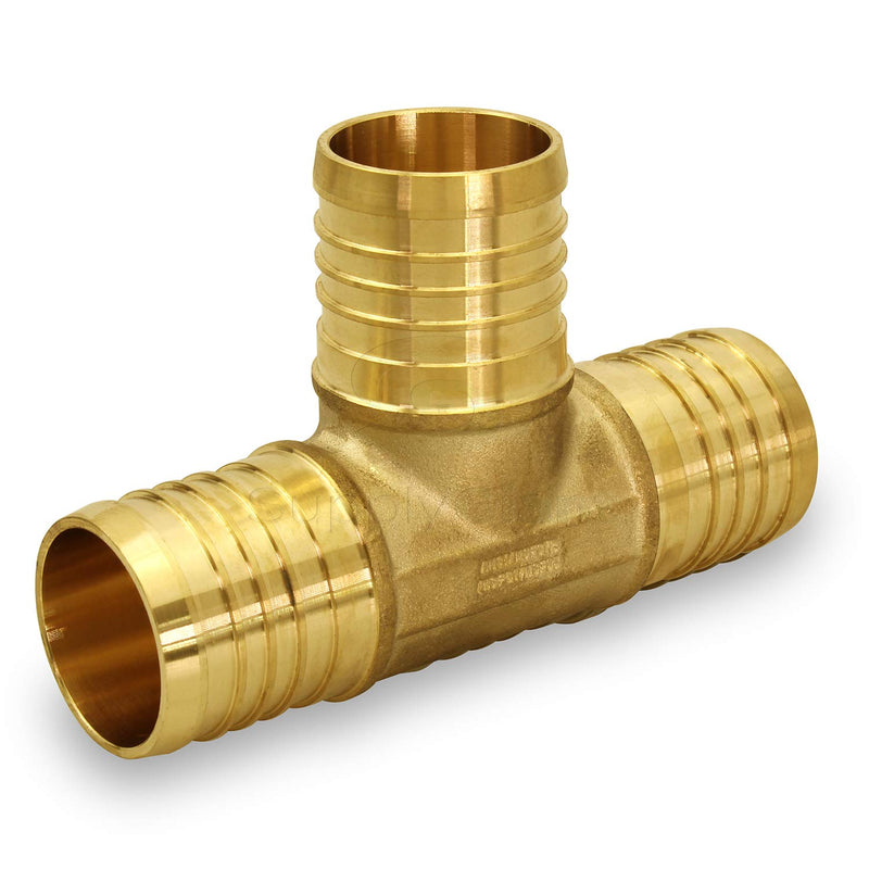 Supply Giant QYUF0100-OM x PEX Barb Tee Pipe Fittings 1" Brass, 1" 1 Inch size_name - NewNest Australia