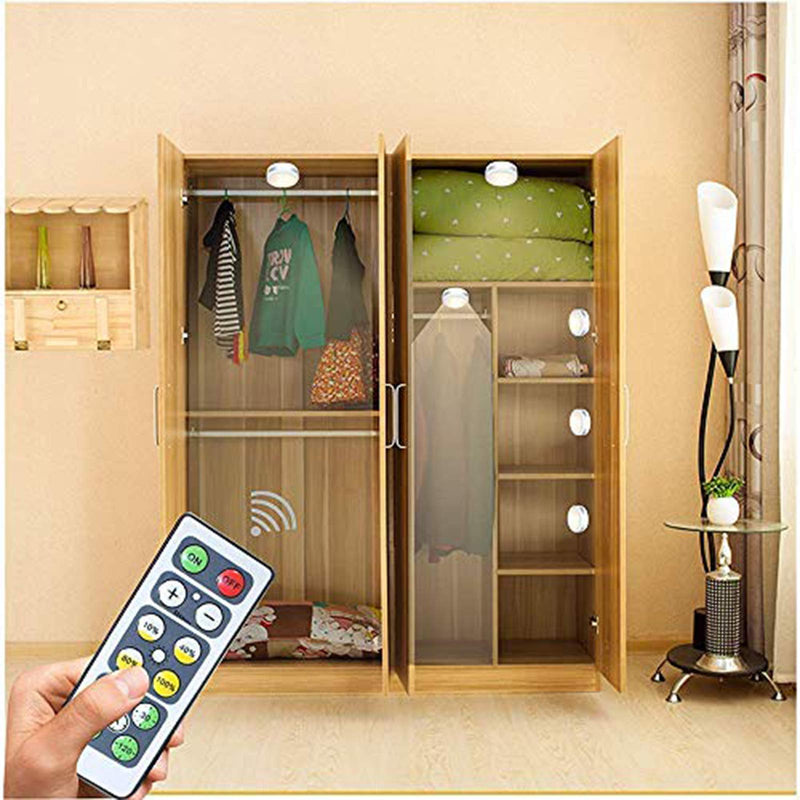 Puck Lights With Remote, Starxing Wireless Led Puck Lights Battery Operated, Led Puck Lights With Remote Control, Led Under Cabinet Lighting, Dimmable Closet Light Battery Powered (Natural White 6PK) - NewNest Australia