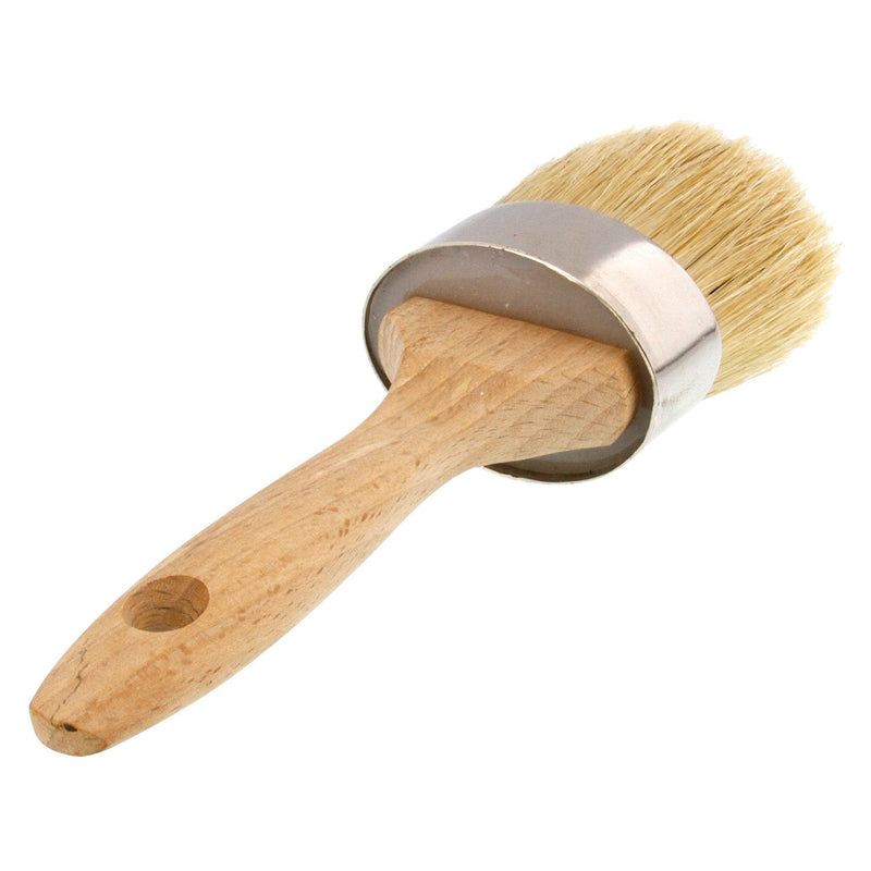 U.S. Art Supply Multi Use 2-1/8" Oval Chalk and Wax Brush for Chairs, Dressers, Cabinets and Other Wood Furniture - 100% Natural Bristles, Lightweight and Rust Resistant - NewNest Australia