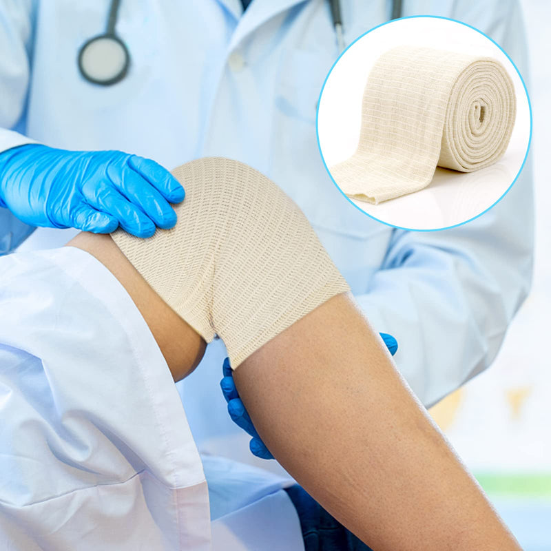 TSLBW Elastic Tubular Compression Bandage, Stretchy Tube Fixing Bandage for Large Knees, Support Bandage - Medium to Large Calves, Cotton & Elastane 10cm*5m - NewNest Australia