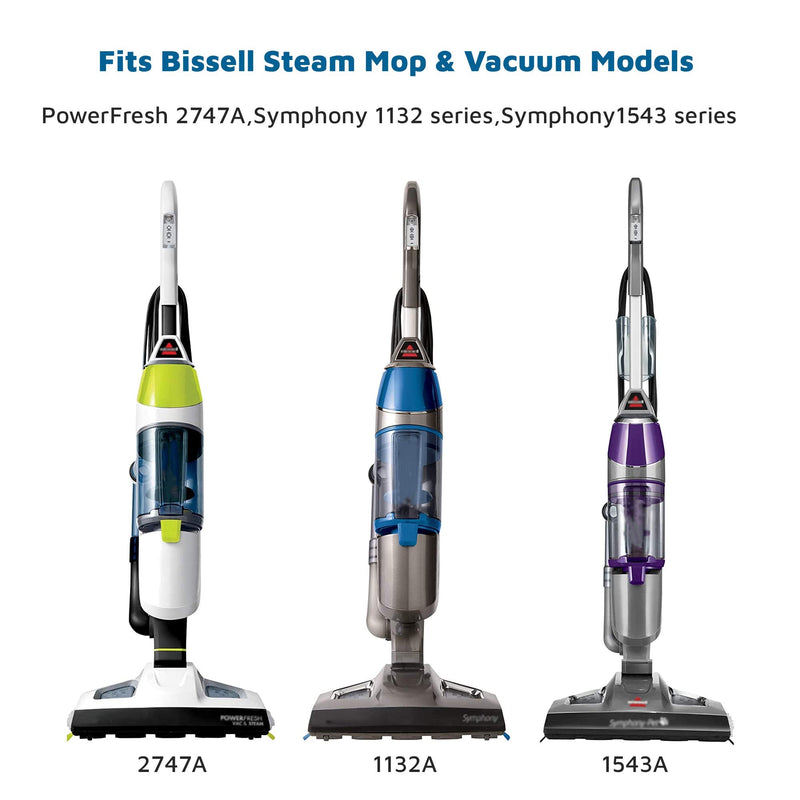 Flammi 1252 Vac & Steam Mop Pad for Bissell PowerFresh Vac & Steam 2747A, 1132 1543 1632 1652 Symphony Vacuum and Steam Mop Series, 4 Pack - NewNest Australia