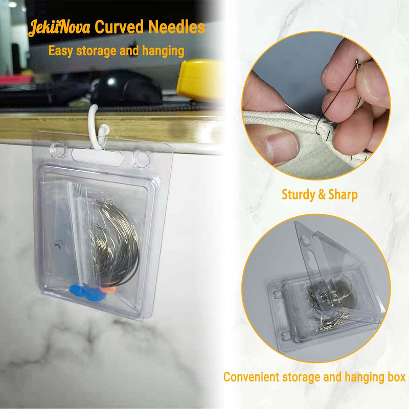 50 Pcs Curved Needles, Curved Sewing Needles for Leather Projects Carpet or Canvas Repairing Wig Making Upholstery Weaving Needles Embroidery Needles for Hand Sewing - NewNest Australia