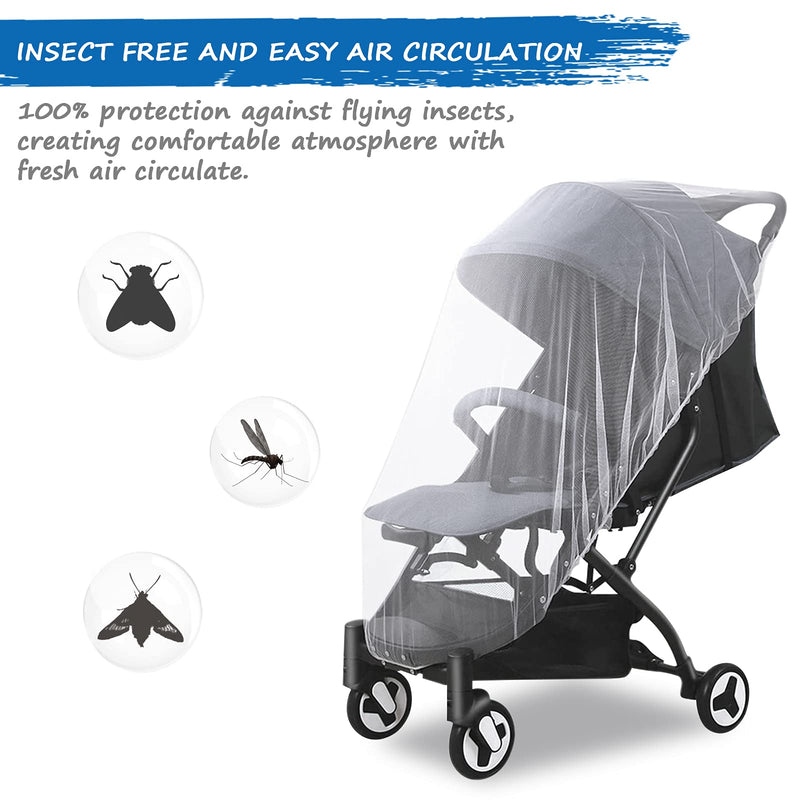 Baby Mosquito Net for Stroller, Durable Bug Net for Stroller, Bassinets, Cradles, Playards, Pack N Plays and Portable Mini Crib, Portable & Durable Baby Insect Netting - NewNest Australia