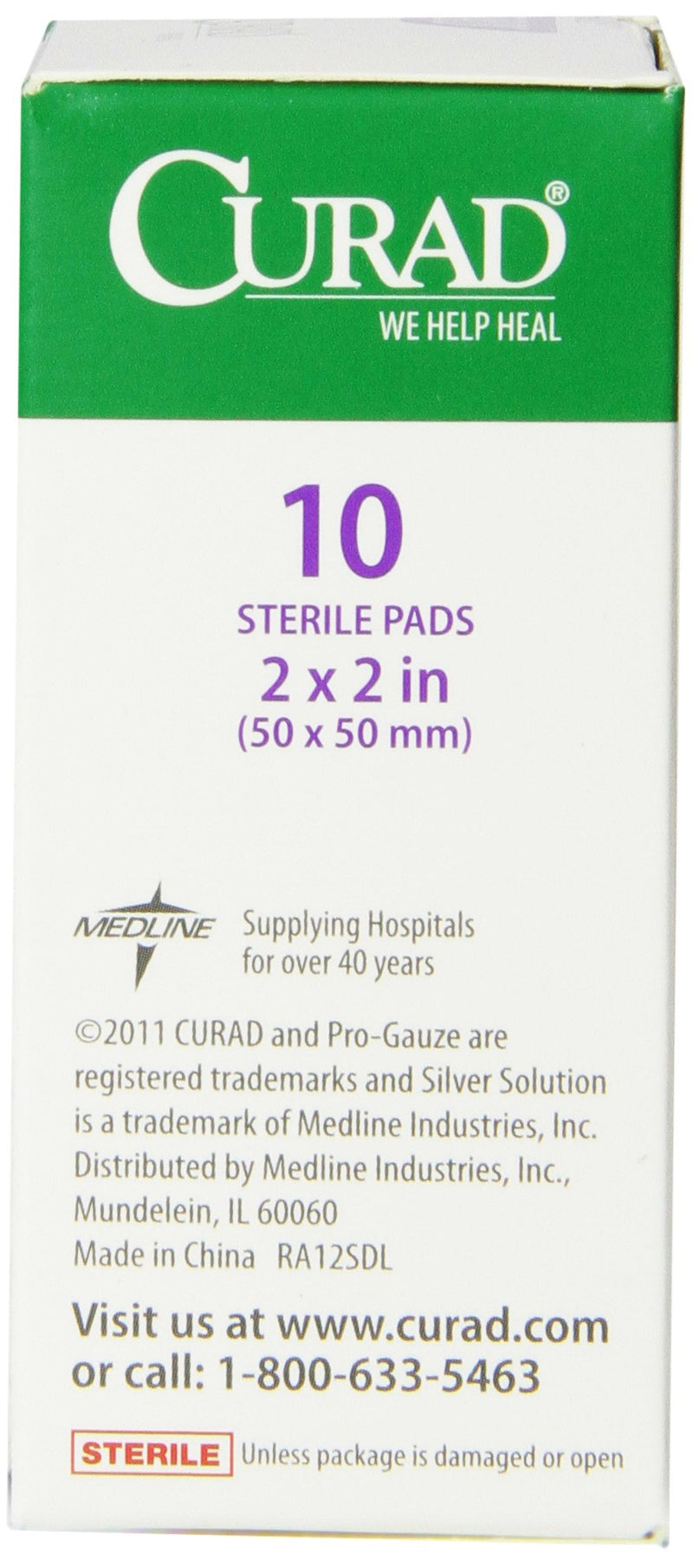 Curad Non-Woven Pro-Gauze, 2 Inch x 2 Inch, 10 Count (Pack of 6) 10 Count (Pack of 6) - NewNest Australia
