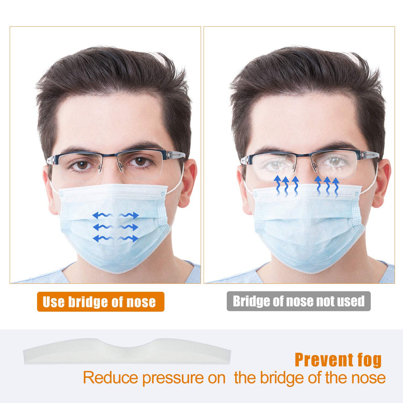 Sponge Anti-Fog Nose Bridge Pads Seal Nose Cushion Memory Foam Nose Pads Self-Adhesive Protection Strip Nose Pad for Mask 50 PCS Black - NewNest Australia