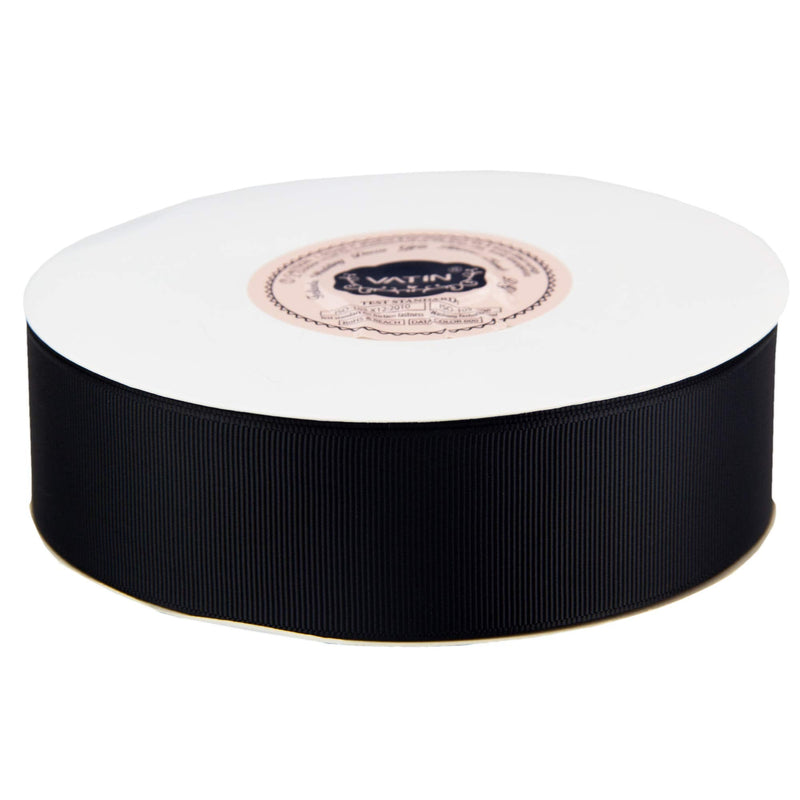 VATIN 1-1/2" Solid Black Grosgrain Ribbon Spool -50 Yards, Great for Sewing, Gift Wrapping, Hair Bows, Flower Arranging, Home Decorating 1-1/2" x 50 Yards - NewNest Australia