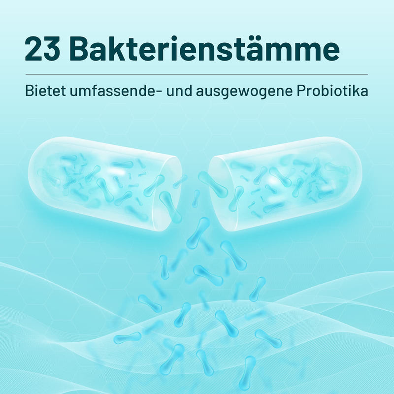 Probiotics Intestinal Restoration with 200 Billion CFU/g - 23 Bacterial Strains, Gastric Juice Resistant, No Inulin, Vegan, Produced in Germany, 60 Capsules - NewNest Australia