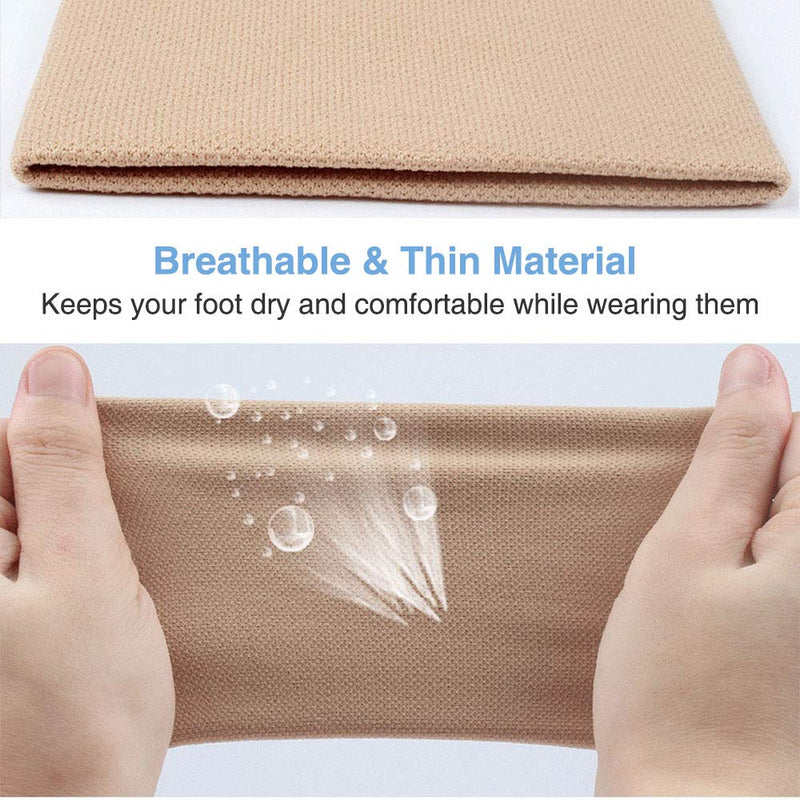 1pair Compression Ankle Support Sleeve, Eyotto Medical Breathable Ankle Brace Elastic Thin Ankle Brace for Pain Relief, Arthritis, Recovery, Weak and Ankle Injury L (Pack of 2) Nude - NewNest Australia