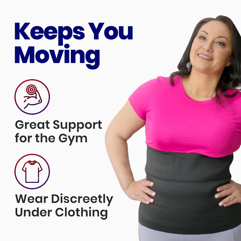 Wide Abdominal Binder Belly Wrap – Plus Size Postpartum Tummy Tuck Belt Provides Slimming Bariatric Stomach Compression or to Help Hernia or Post Surgery Healing & Support Black (XXL/3XL) XXL/3XL - NewNest Australia