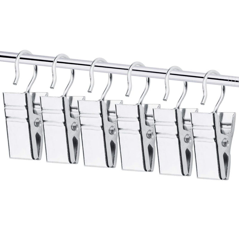 NewNest Australia - 30 Pack Heavy-Duty Hook Clip Set Curtain Clips for Curtain Photos Home Decoration Art Craft Display - Silver 