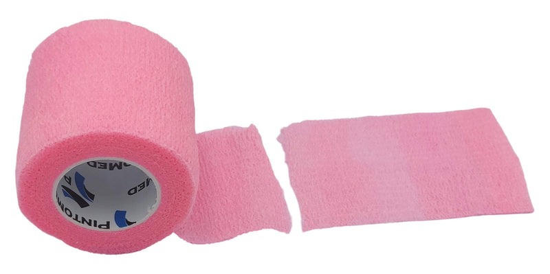 Pintomed Self-Adhesive Bandage Stretched - 10 X Pink Bandages Rolls - 5 Cm X 4.5 M Cohesive Bandage Bandage Fixation Bandage Self-Adhesive Health Plaster Sports Tape Piece For Wrist Leg Arm Vet Wrap - NewNest Australia
